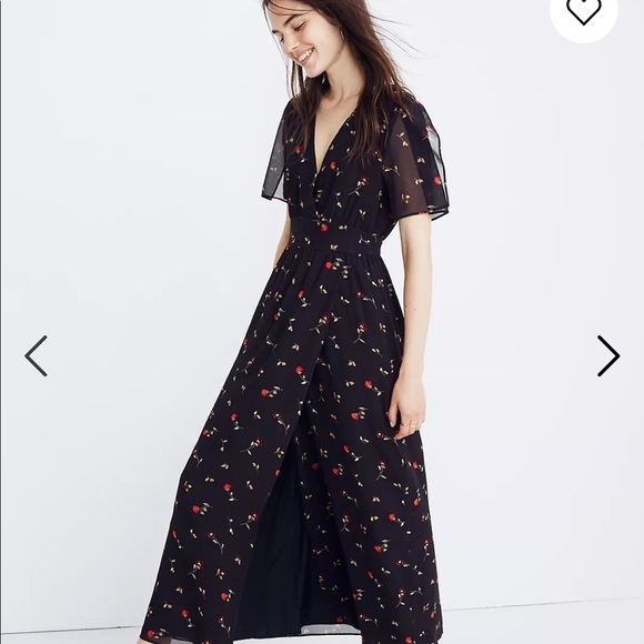 NWT Tulip Sleeve Maxi-dress in Sweet Blossoms - Picture 1 of 5